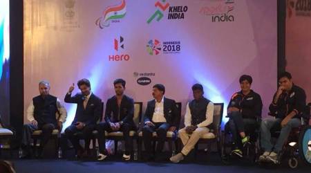 Indian athletes get rousing send-off by Shah Rukh Khan ahead of para Asian Games