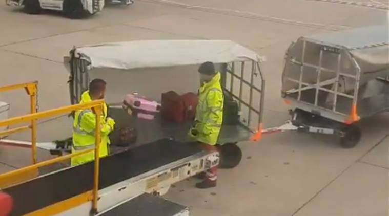 Decay Sinis animal Ryanair passenger records baggage handler tossing luggage at Manchester  airport | Trending News,The Indian Express