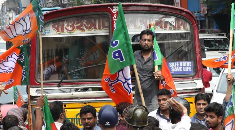 The bandh was observed to protest against the recent killing of two students during a demonstration for the appointment of school teachers in Islampur area in North Dinajpur district. (Express photo/Partha Paul)