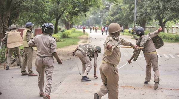 3 held, several injured as students damage property, pelt stones