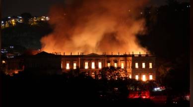 Brazil, national museum, rio de janeiro, fire, 200 year old museum, luzia, egyptian mummy, indian express, indian express news