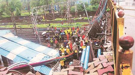 G K Gokhale bridge collapse, railway minister piyush goyal, indian express, western railway, india news