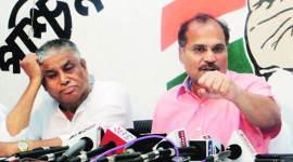 Former West Bengal Congress chief Adhir Ranjan Chowdhury (right) (File).