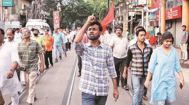 islampur killing, CPM takes out rally, demand for impartial probe, TMC, BJP, Kolkata news, Indian Express