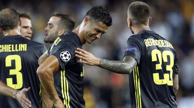 Cristiano Ronaldo sent off in first Champions League game with Juventus