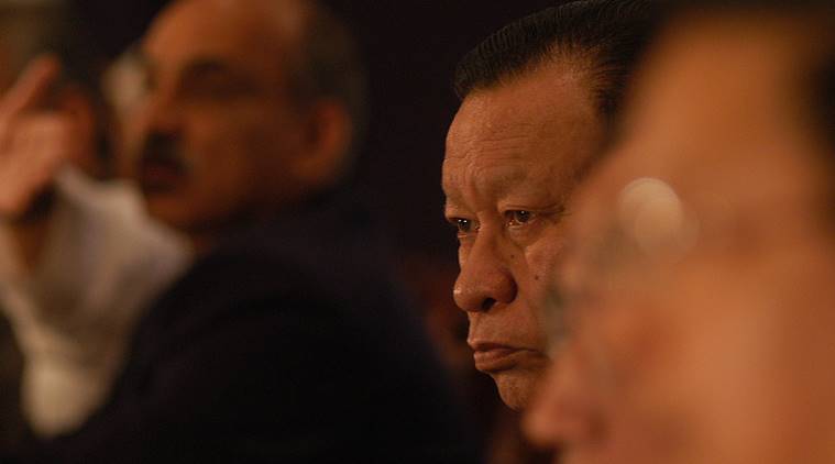 D D Lapang quits Congress, DD Lapang quits, former Meghalaya chief minister quits Congress, Congress veteran from Meghalaya quits, Meghalaya, India, Indian Express