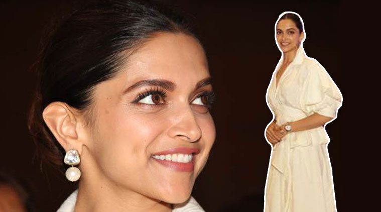 deepika padukone, deepika padukone fashion, deepika padukone in white, deepika padukone white ensemble, indian express, indian express news