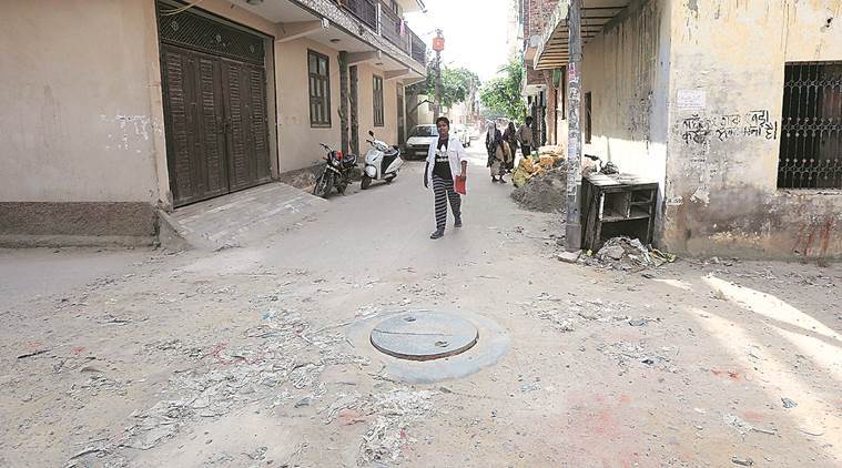 At the spot where Anil died. (Express photo/Prem Nath Pandey)