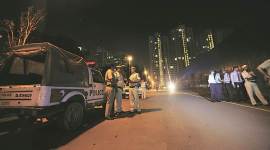 Near the spot where five men died cleaning the sewage treatment plant at DLF Capital Greens. (Express photo/Gajendra Yadav)