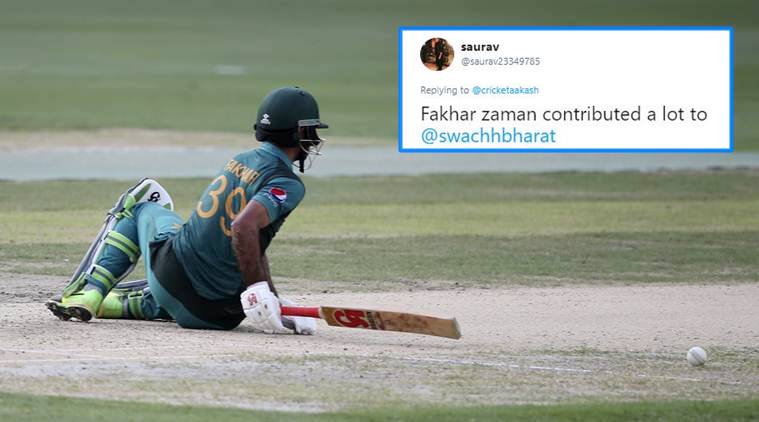 India vs Pakistan: Fakhar Zaman's hilarious 'slog-sweep' attempt is now a meme | Trending News,The Indian Express India vs Pakistan: Fakhar Zaman's hilarious 'slog-sweep' attempt is now a meme | Trending News,The Indian Express