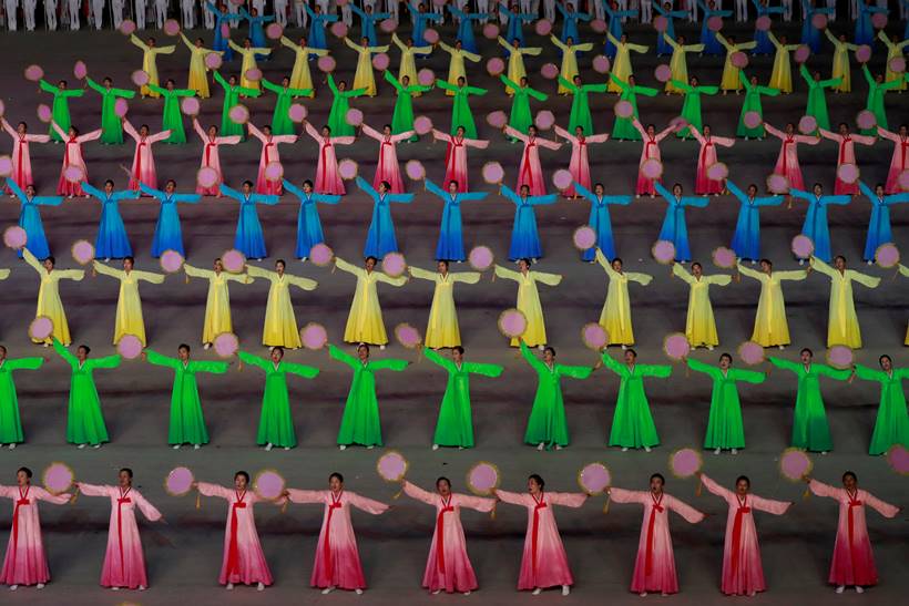 Drones and gymnasts: North Korea marks 70th anniversary with military parade