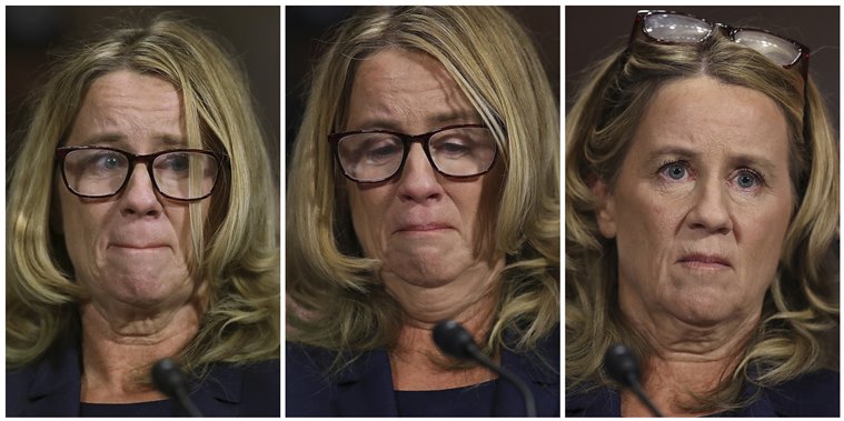 Kavanaugh and accuser square off in emotional hearing with court in balance
