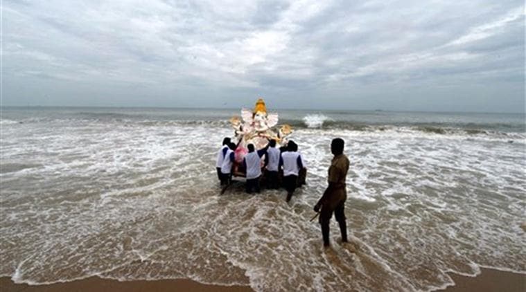 Andhra Pradesh, Andhra Pradesh ashram clash, Rapid Action Force, AP Special Police, ganesh chaturthi, Ganesh immersion, indian express
