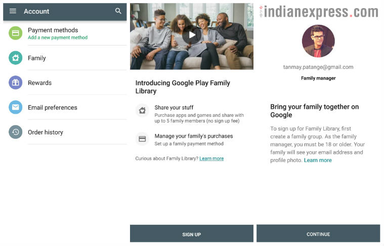 google play family library in india, android google play family library, google play, google, google play store, google play family, google play family library