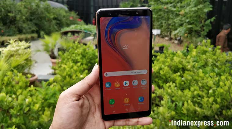 zaterdag regisseur Converteren Samsung Galaxy A7 first impressions: Stunning design, and triple cameras  stand out in this phone | Technology News,The Indian Express