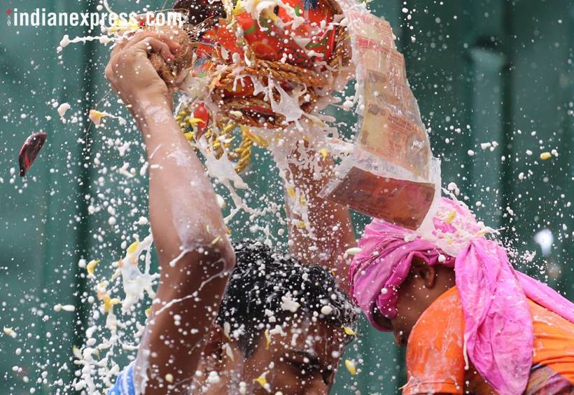 Janmashtami, Janmashtami celebrations, Janmashtami photos, Janmashtami celebration photos, Lord Krishna, birth of Lord Krishna