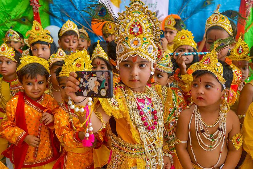 Janmashtami, Janmashtami celebrations, Janmashtami photos, Janmashtami celebration photos, Lord Krishna, birth of Lord Krishna