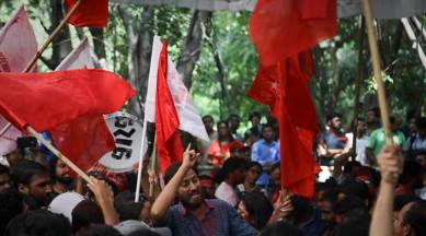 Scenes from the campus after the results were announced. (Express photo/Abhinav Saha)