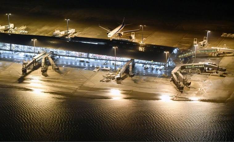 The flooded Kansai airport