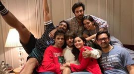karan johar with alia bhatt and shah rukh khan