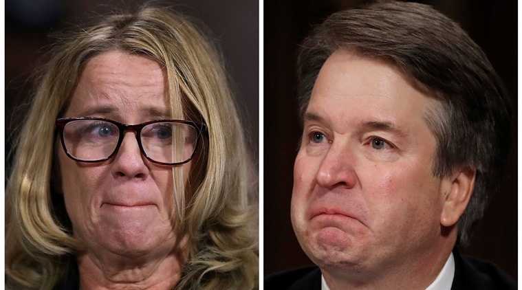 Kavanaugh and accuser square off in emotional hearing with court in balance