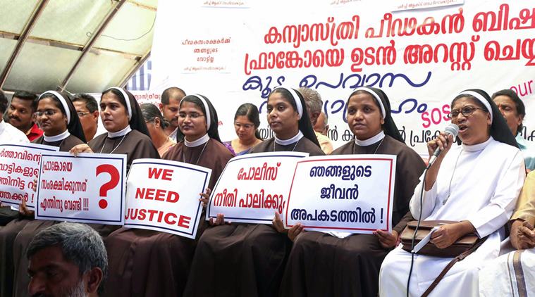 Kerala nuns join protest against bishop accused of rape