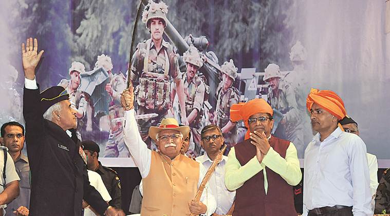 Manohar Lal Khattar, Surgical Strike, Surgical Strike day, Khattar on Surgical Strike, Narendra Modi, BJP, Haryana, Delhi news, Pakistan, India-pakistan, Indian army, Indian express