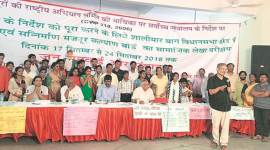 construction labour pension, construction labour id cards, construction labour schemes, construction labour entitlements, Building and Construction Workers Act, Joint Labour Commissioner, delhi, Indian Express