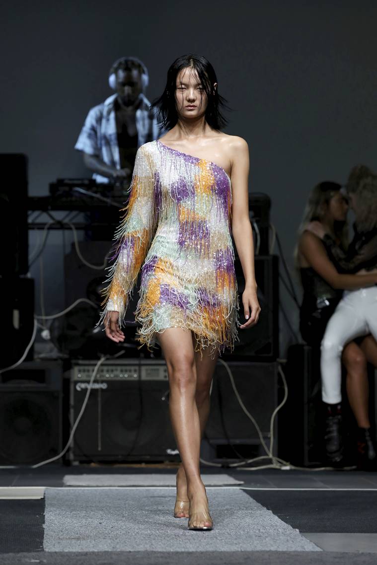 Indian origin designer Ashish adds urban bling at London Fashion Week ...