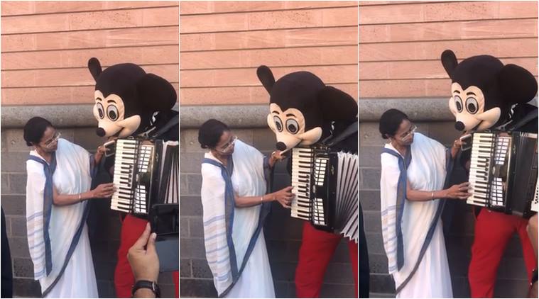 mamata banerjee, mamata banerjee germany, bengal cm germany, mamata accordion, mamata banerjee plays accordion, bengal news, indian express, viral videos