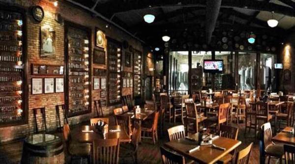 Alegae Bloom green beer made by Maumee Bay Brewing Co