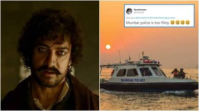 thugs of hindostan, thugs of hindostan cast, thugs of hindostan memes, Mumbai police tweets a hilarious thugs of hindostan meme, Amitabh Bachchan, Aamir Khan, Katrina Kaif, Fatima Sana Shaikh, Bollywood memes, Bollywood movies, Bollywood funny memes, indian express, indian express news
