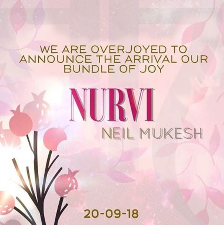 Neil Nitin Mukesh Rukmini daughter Nurvi