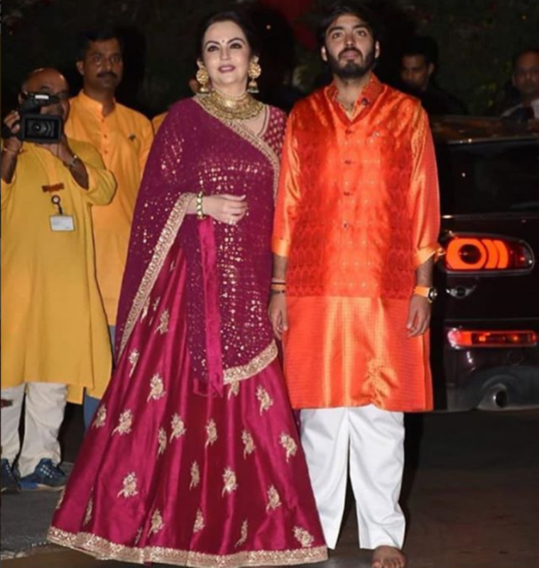 Nita Ambani with son Akash Ambani