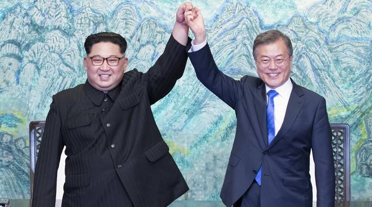 north korea, South korea, North South korea relations, Panmunjom Declaration, Kim Jong un, Moon jae-in, World news, Indian Express
