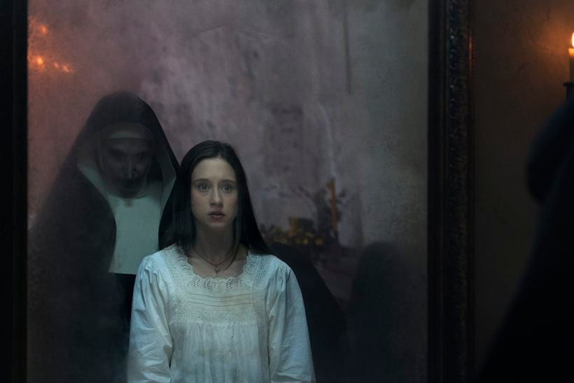 Bonnie Aarons as the nun and taissa farmiga as sister irene