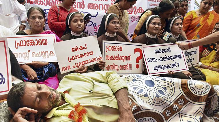 Nuns protest against probe in case against bishop