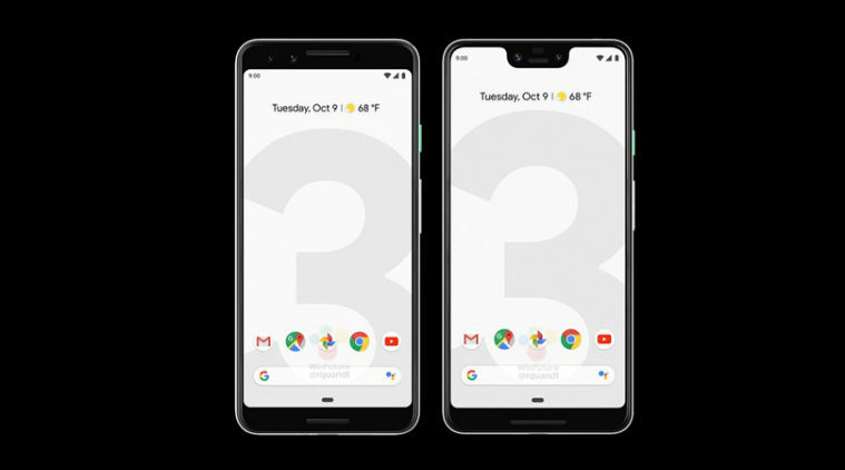 Google Pixel 3, Pixel 3 XL black, white colour variants spotted in latest  image renders | Technology News,The Indian Express