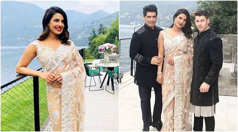 sachin and babi light blue dress Alanna Panday Sparkles In Her Strapless Grey Manish Malhotra <i>Lehenga</i>  For Her Engagement To Ivor McCray main image 1