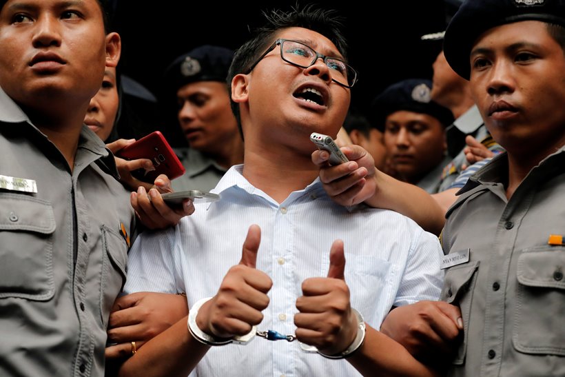 Myanmar court jails Reuters reporters for 7 years in landmark secrets case