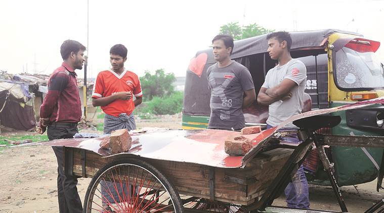 Members of the Rohingya Shine Star football club.