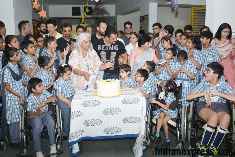 salman khan with specially abled children