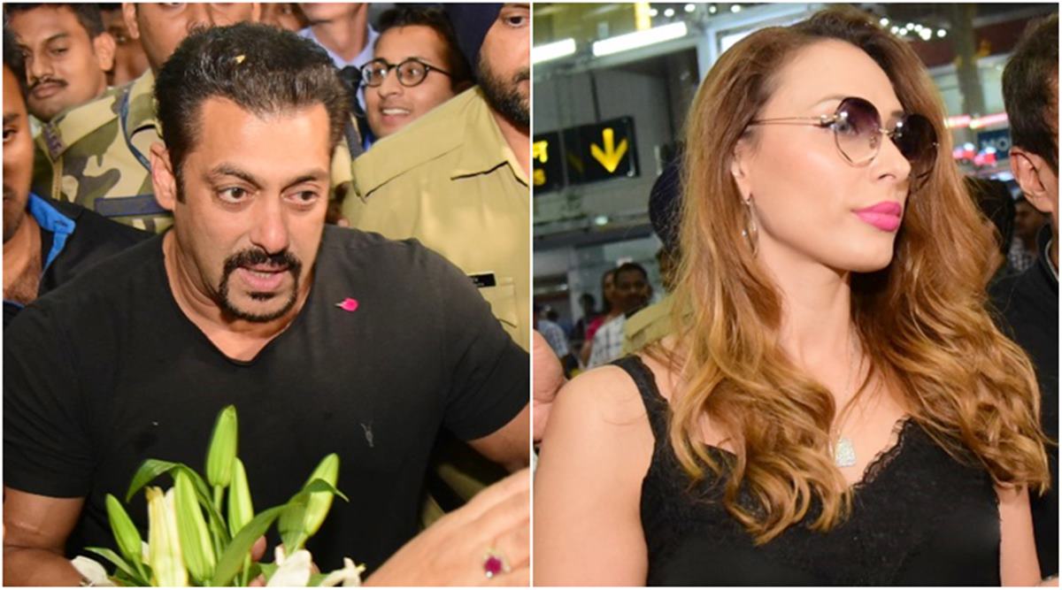 Fans Mob Salman Khan And Iulia Vantur In Jaipur Entertainment News The Indian Express