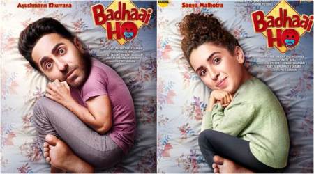 Badhaai Ho posters: Ayushmann Khurrana and Sanya Malhotra release quirky first looks from the film