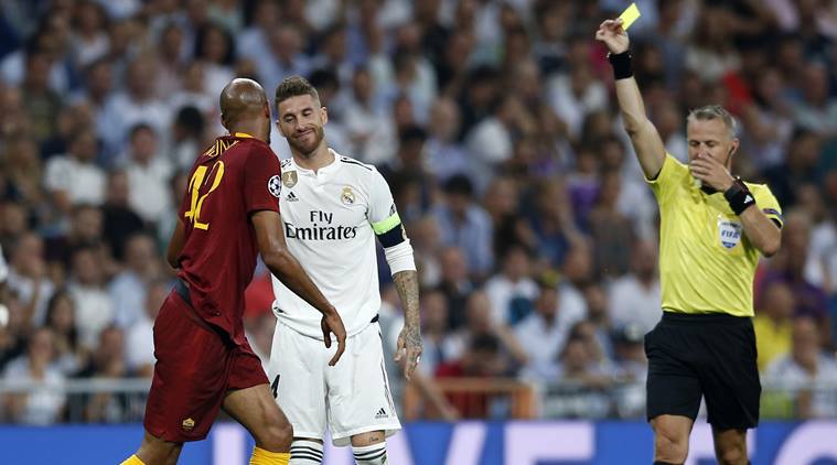Real Madrid stroll past AS Roma, Sergio Ramos tops Champions League booking table