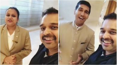 shankar mahadevan, singing talent, bengaluru hotel staff singer, beauiful singing videos, hotel staff sing shakar mahadevan, viral videos, indian express