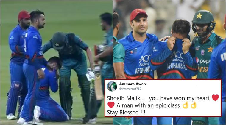 VIDEO: Shoaib Malik consoles crying Afghan bowler in Asia Cup, wins hearts on Twitter | Trending News,The Indian Express VIDEO: Shoaib Malik consoles crying Afghan bowler in Asia Cup, wins hearts on Twitter | Trending News,The Indian Express