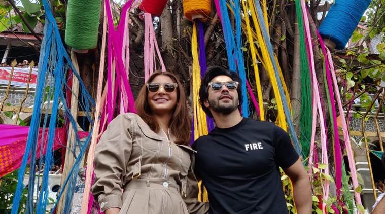 Sui Dhaaga Anushka Sharma Varun Dhawan Mumbai roads photos