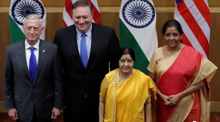 China welcomes Indo-US 2+2 talks; declines to comment on security pact