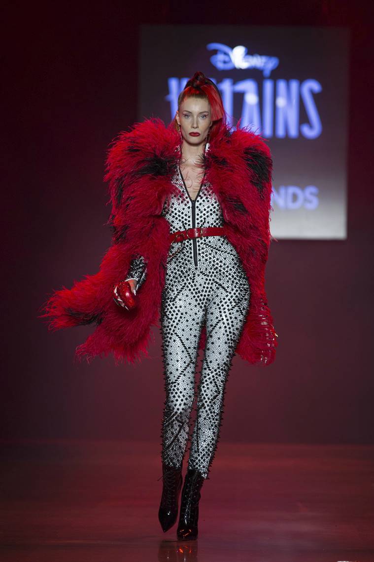 New York Fashion Week, New York Fashion Week The Blonds, Disney villains New York Fashion Week, disney villains inspired outfits, The Blonds disney villains, indian express, indian express news